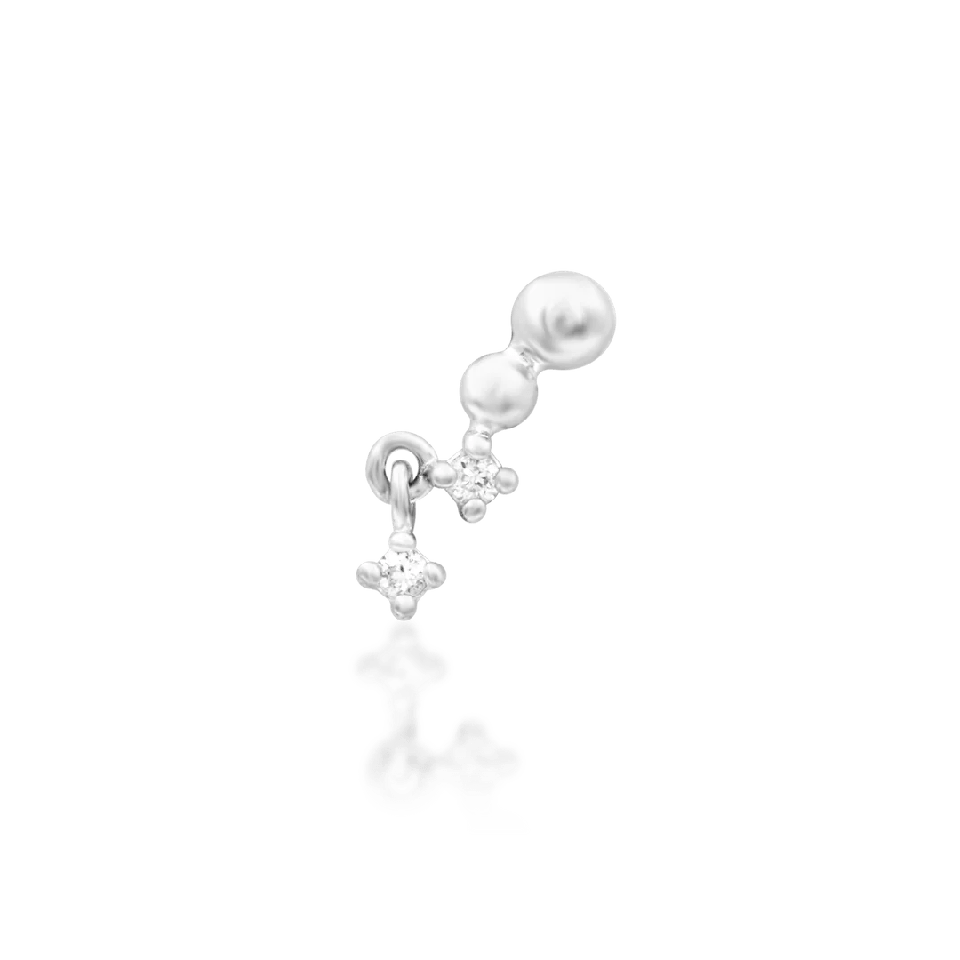 Top Angle of Ambient 14K Gold End Showing Oval Silhouette