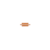 Triple Rod threadless pin in 14K rose gold – front view