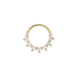 UNFORGETTABLE - CZ - SOLID 14KT GOLD CLICKER piercing-zone.com