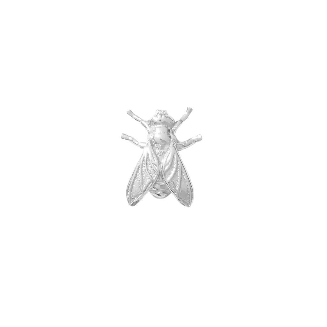Unique fly design piercing stud in gold