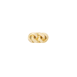 VIP Pin in 14K yellow gold with Cuban chain design