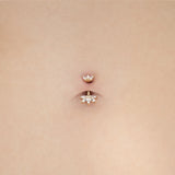 Valentina Threadless End in Yellow Gold – Studio Lighting