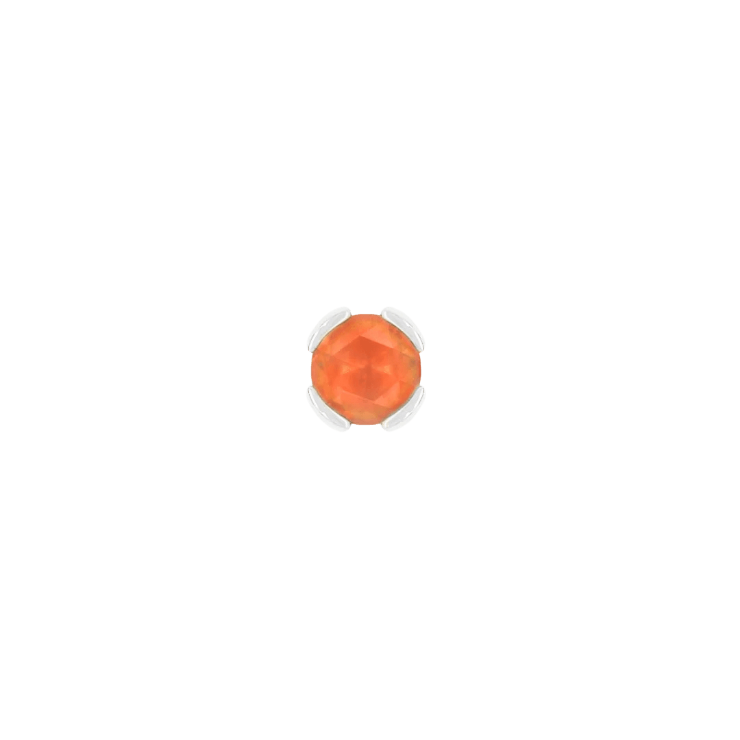 Vibrant orange garnet piercing jewelry with soft finish