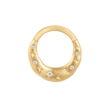 Wishful Thinking clicker in yellow gold with five CZ stones