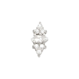 Mimosa – Marquise Birthstone & Diamond – 14K Gold Threadless End