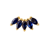 Bella – Marquise Birthstone Fan – 14K Gold Threadless End