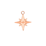 Accented Shining Star – 14K & 18K Gold Charm - piercing - zone.com