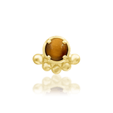 Anele – 14K Gold Tiger Eye Threadless End - piercing - zone.com