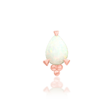 Artemis – Opal Pear Beaded – 14K Gold Threadless End - piercing - zone.com