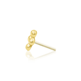 Beaded Diamond – Textured Gold Cluster – 14K Gold Threadless End - piercing - zone.com