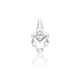 Beatrice – White CZ Vertical – 14K Gold Threadless End - piercing - zone.com