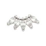 Bella – 14K Gold Five - Stone Marquise Threadless End - piercing - zone.com