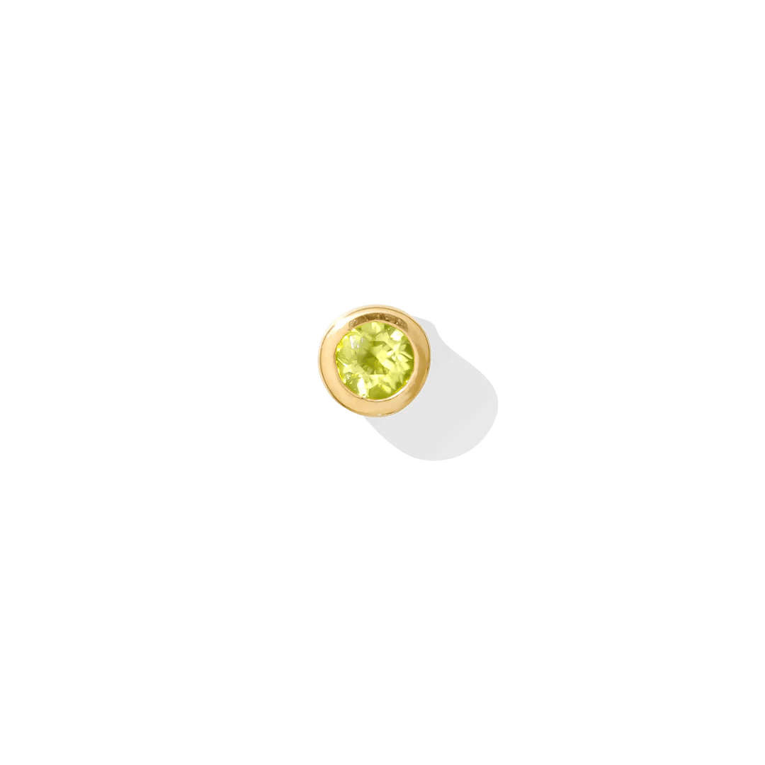 Bezel – 14K Gold Birthstone Threadless End - piercing - zone.com