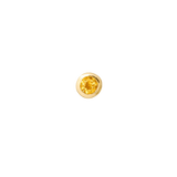Bezel – Birthstone Dot – 14K Gold Threadless End - piercing - zone.com