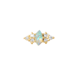 Mimosa – Marquise Birthstone & Diamond – 14K Gold Threadless End