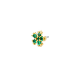 Pixie – Birthstone Floral End – 14K Gold Threadless Jewelry
