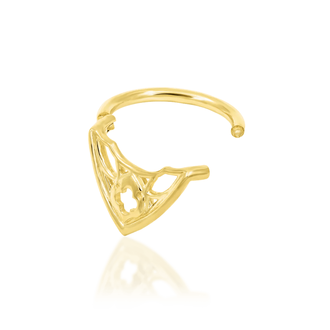 Cathedral – 14K Gold Gothic Architecture Clicker - piercing - zone.com