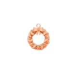 Christmas Wreath – 14K & 18K Gold Charm - piercing - zone.com