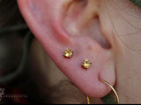 Citrine Prong – 14K Gold Threadless End - piercing - zone.com