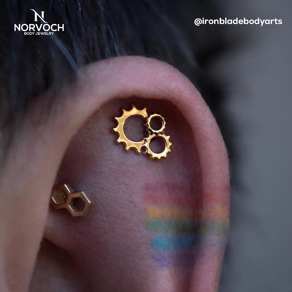 Coggs – 14K Gold Threadless End - piercing - zone.com