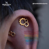 Coggs – 14K Gold Threadless End - piercing - zone.com