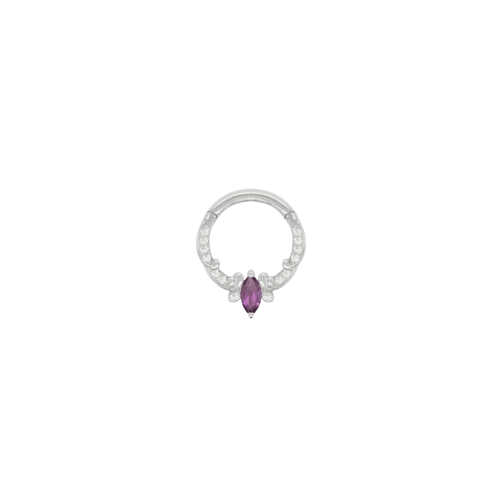Coterie – Amethyst – 14K Gold Clicker - piercing - zone.com