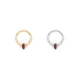 Coterie – Garnet – 14K Gold Clicker - piercing - zone.com