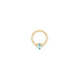 Coterie – London Blue Topaz – 14K Gold Clicker - piercing - zone.com