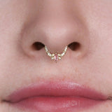 Coterie – Pink Tourmaline – 14K Gold Clicker - piercing - zone.com