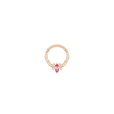 Coterie – Pink Tourmaline – 14K Gold Clicker - piercing - zone.com
