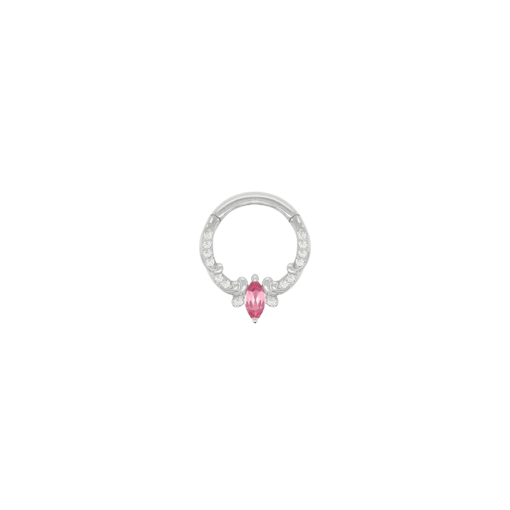 Coterie – Pink Tourmaline – 14K Gold Clicker - piercing - zone.com