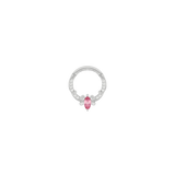 Coterie – Pink Tourmaline – 14K Gold Clicker - piercing - zone.com