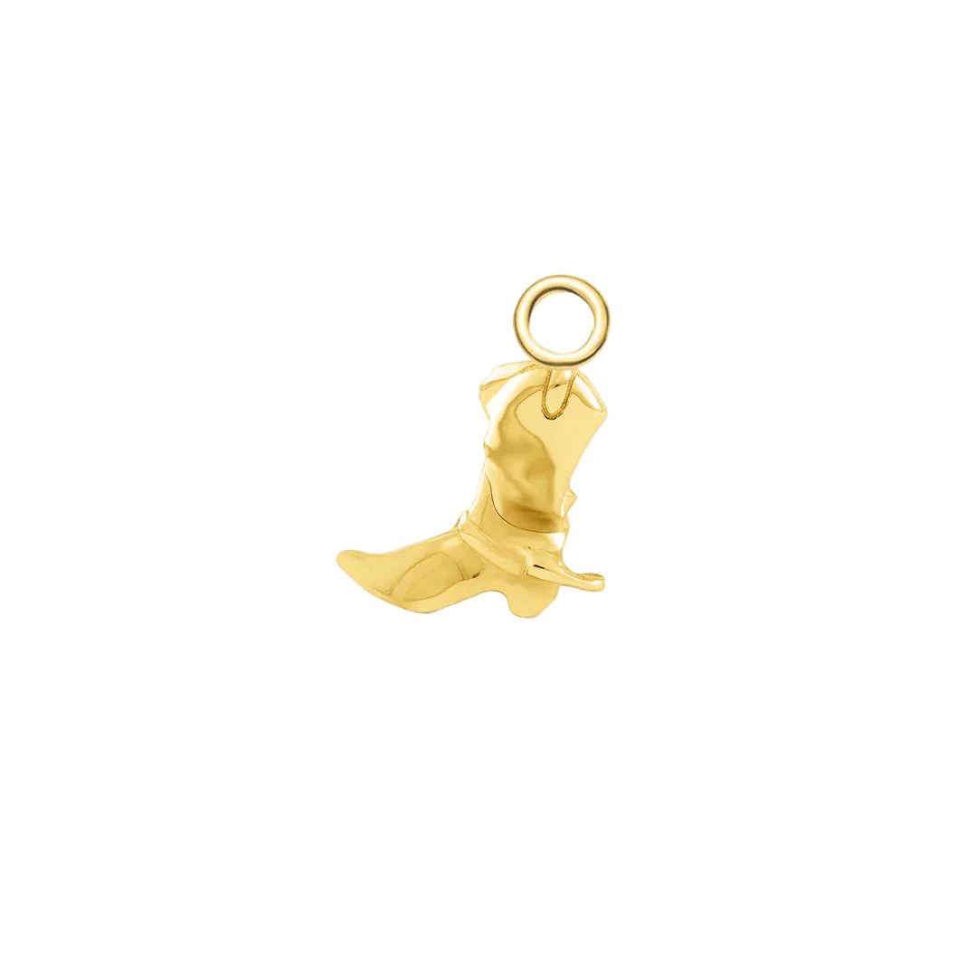 Cowgirl Boot Charm – 14K & 18K Gold - piercing - zone.com