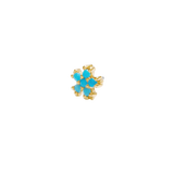 Pixie – Birthstone Floral End – 14K Gold Threadless Jewelry