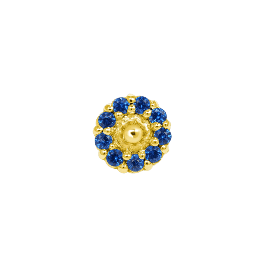 Daisy – 14K/18K Gold CZ Flower Threadless End - piercing - zone.com