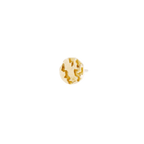 Distortion Disc – 14K Gold Textured Threadless Pin - piercing - zone.com