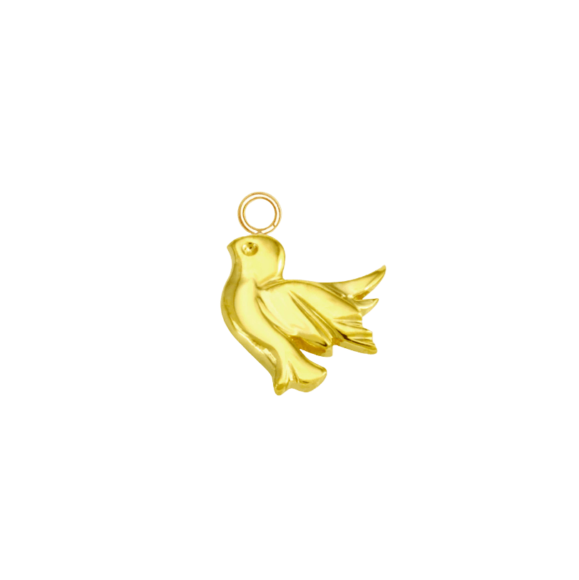 Dove – 14K & 18K Gold Charm - piercing - zone.com