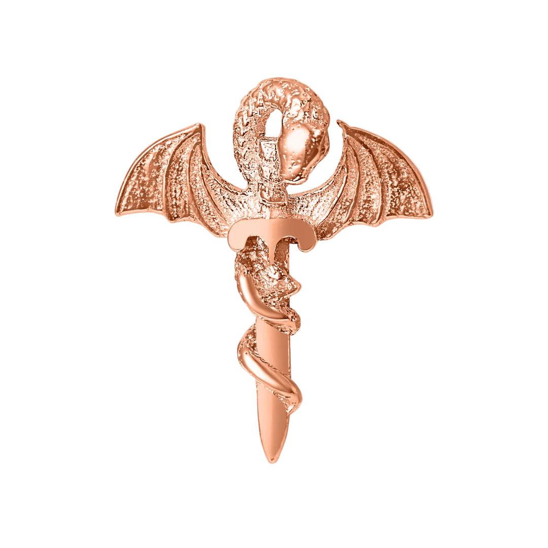 Dragon Sword – 14K Gold Threadless & Threaded End - piercing - zone.com