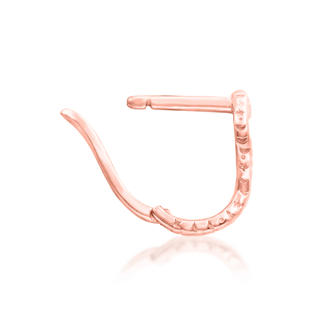 Dusa – Celestial Serpent – 14K Gold Threadless End - piercing - zone.com