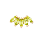 Bella – Marquise Birthstone Fan – 14K Gold Threadless End