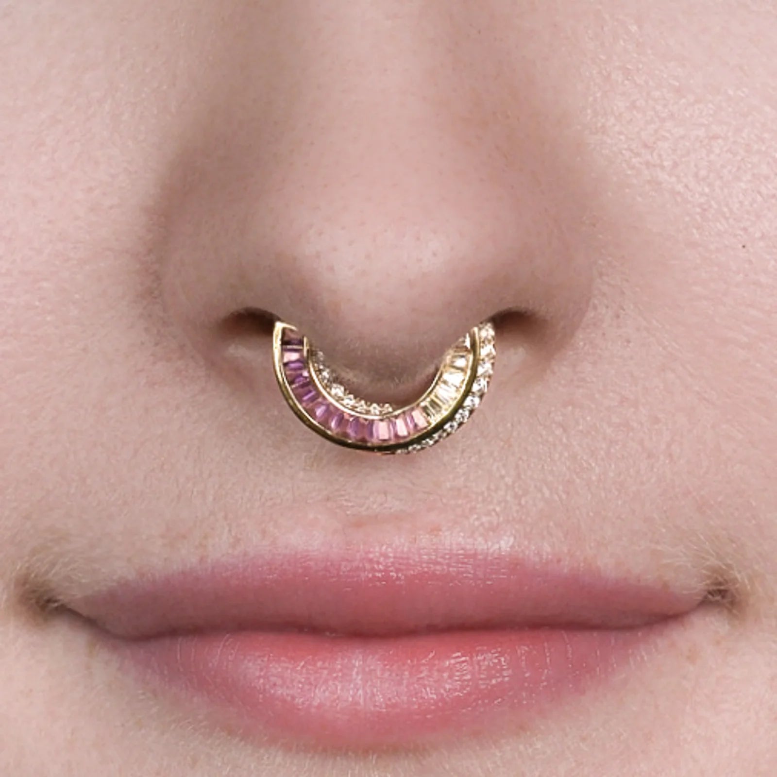 Echelon – Amethyst – 14K Gold Clicker - piercing - zone.com