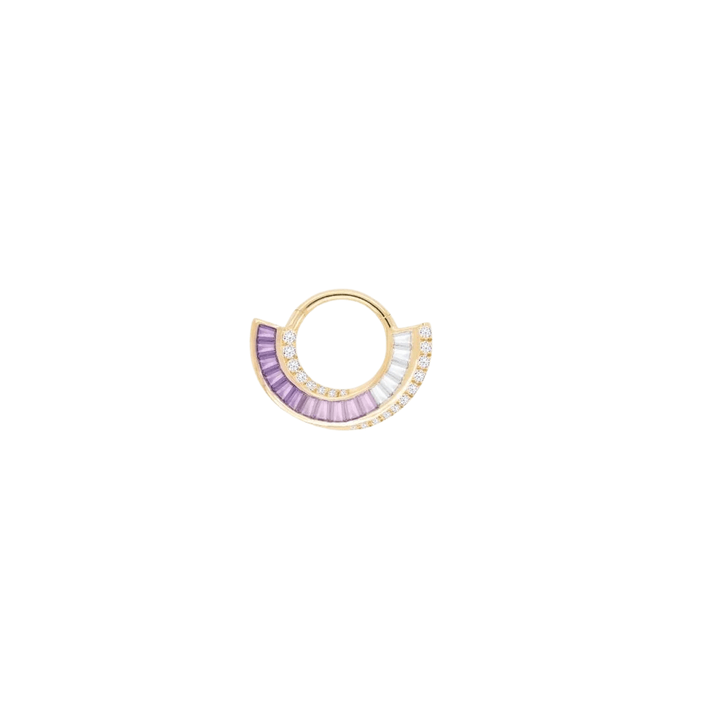 Echelon – Amethyst – 14K Gold Clicker - piercing - zone.com