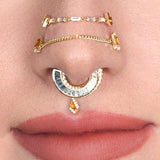 Echelon – London Blue Topaz – 14K Gold Clicker - piercing - zone.com