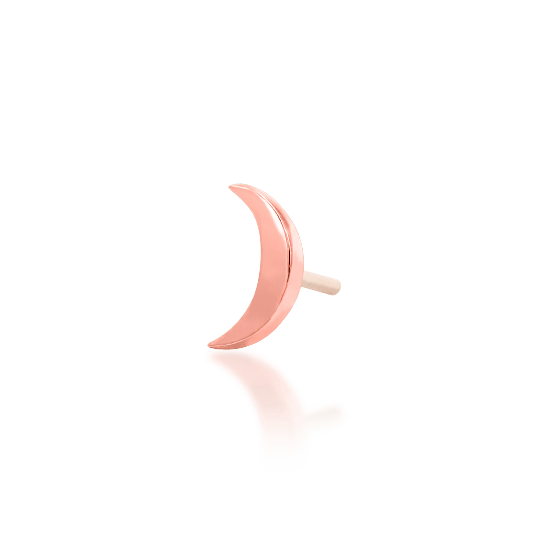 Elrond – 14K Gold Crescent Threadless End - piercing - zone.com