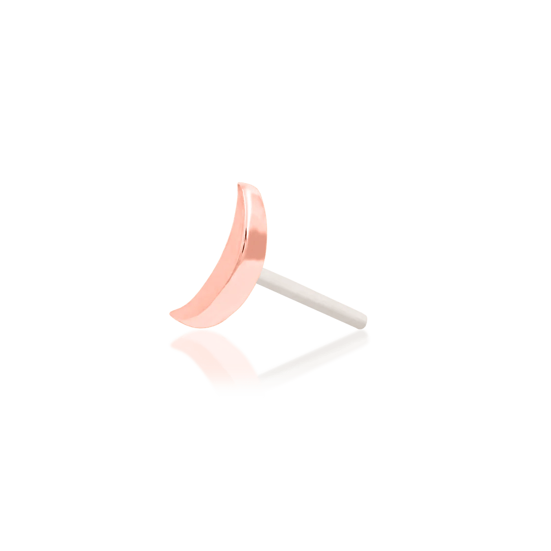 Elrond – 14K Gold Crescent Threadless End - piercing - zone.com