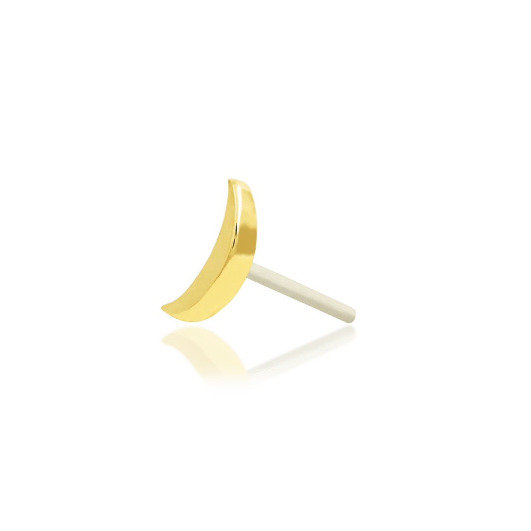Elrond – 14K Gold Crescent Threadless End - piercing - zone.com
