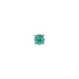 Emerald Prong – 14K Gold Lab - Grown Threadless End - piercing - zone.com