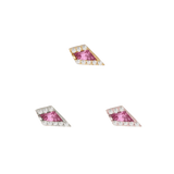 Eminence – Pink Tourmaline – 14K Gold Threadless End - piercing - zone.com