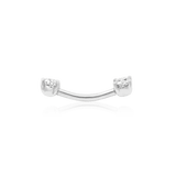 Empress – 14K Gold CZ Curved Gem Barbell - piercing - zone.com