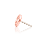 Engraved Disk – Laser Star Polished – 14K Gold Threadless End - piercing - zone.com